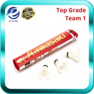 Kawasaki Shuttlecock Speed 77 Team 1 Badminton Shuttlecocks Top / Tournament Grade Goose Feather BWF
