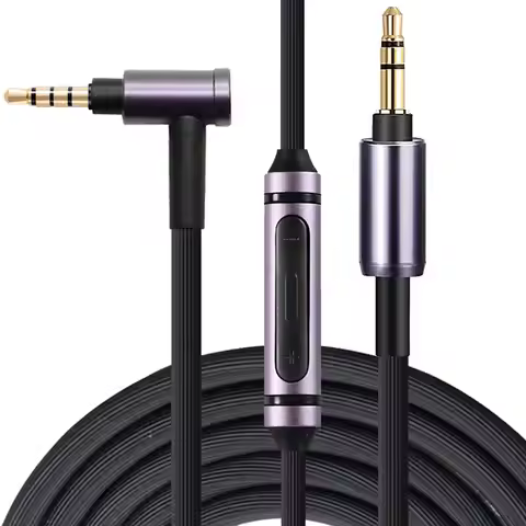 Poyatu 1000XM4 Mic Cable for Sony WH-1000XM5 WH-1000XM4 WH-1000XM3 Audio Cables Aux Wire Universal M