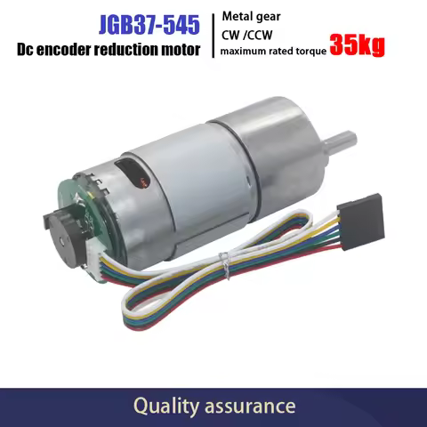 JGB37-545 DC encoder geared motor 6V 12V24V high power and high torque permanent magnet DC motor