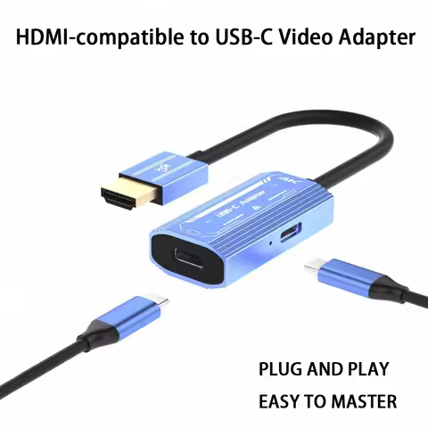 HDMI‑compatible to USB‑C Video Adapter 4K@60Hz HD Signal Input Converter for PC Laptop Connect Xreal