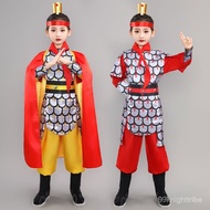LA2 Ancient Children's Soldier Costume Armor General Performance Outfit Hua Mulan Performance Boys