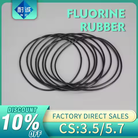 Black FKM O-Ring CS:3.5/5.7mm Fluoroelastomer O-ring Seal Gasket Heat & Oil Resistant for Automotive