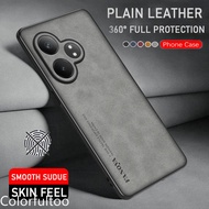 Realme GT Neo6 SE Sheepskin Leather Phone Case For Realme GT Neo 6 SE 5SE Neo5 Neo3 Neo2 5G Matte Texture Case Soft TPU Silicone Protection Casing Back Cover Shell