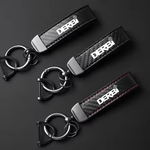 High-Grade Carbon Fiber Motorcycle Keychain Holder Keyring For DERBI EBE EBS D50B0 VARIANT SPORT R G