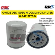 O-6726 OSK ISUZU HICOM 2.8 OIL FILTER 8-94217272-0