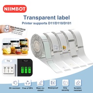 NIIMBOT D110 D11 D101Thermal Transparent Paper Waterproof and Oil Proof (transparent Label Paper) Ho