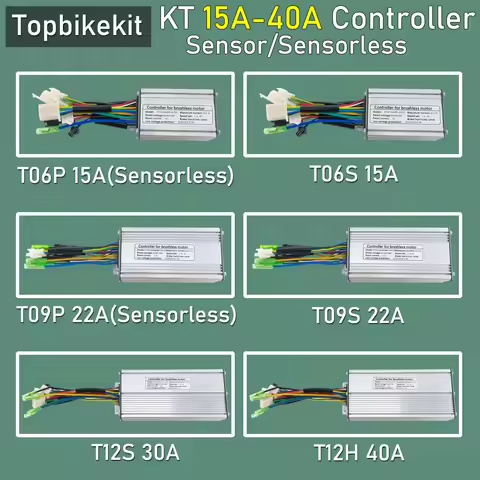 All KT Series Controller 24V 36V 48V 15A 22A 30A 40A Sine/Square Wave Controller For 250W 350W 500W 
