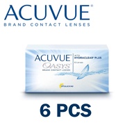 (6 PCS) Acuvue Oasys Bi-weekly with Hydraclear Plus Silicone Hydrogel Contact Lenses Clear Lens