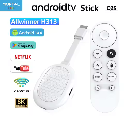 Mortal Android 14.0 TV Stick Q2S 4K 8K Smart TV Box WIFI6 BT5.0 TV Stick 2GB 8GB/2GB 16GB Android Do