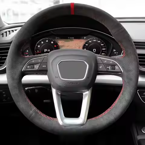 For Audi A3 S3 8Y A4 S4 B9 A5 S5 Q2 Q3 F3 Q5 FY SQ5 Q7 4M SQ7 Q8 SQ8 RSQ8 (O Shape) Suede Leather Ca