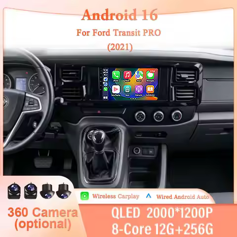 for Ford Transit PRO 2021 GPS Navigation 9" 2.5D Touch Screen Android 16 Wireless CarPlay DSP Stereo