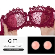 Half Cup Lace Bra Female Lingerie Unlined Transparent Bras For Women Sexy Push Up Plus Size Underwea