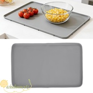 WISDOM Silicone Coffee Mat, Raised Edges Waterproof Coffee Bar Mat, Practical Light Gray 15.75x19.69