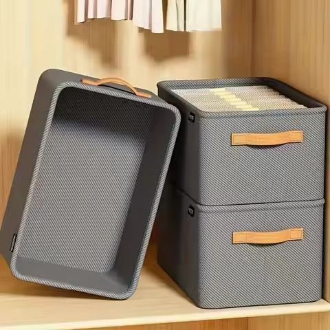 4pcs Clothes Organizer Trousers Clothes Storage Box Closet Storage Organizer Folding Clothes Pant Wa