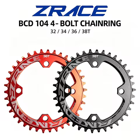 ZRACE BCD104 Chainring 7075 AL CNC MTB Bicycle Narrow Wide Tooth Chainwheel 32T 34T 36T 38T Crankset