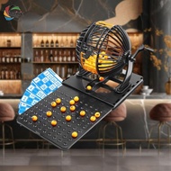 chulisia Family Bingo Lotto Game Bingo Set Bingo Chips Classic Lucky Ball Machine for Holiday Party 