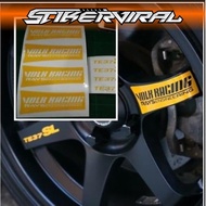 Volk racing rim stickers for car rims, 8 pieces, 17-inch ring up