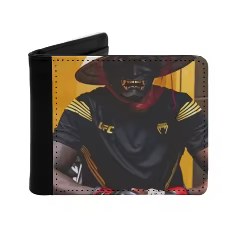 Israel Adesanya Short Men's Wallets Credit Card Holder Retro Wallet Male Pu Leather Wallet Israel Ad