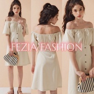 Fashionableshou Elenaah Off shoulder shortsleeves Boho hawaiian Sundress Midi Casual Formal Outfit