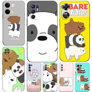 Case For OPPO A18 A38 A78 A98 4G 5G Phone Cover Soft Silicon Black Tpu we bare bears