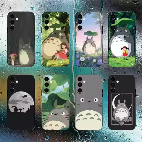 Anime My N-Neighbor Totoro Phone Case For Samsung Galaxy A73,A72,A71,A70,A53,A52,A51,Others Soft Bla