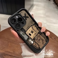 Cute 3D Paper Box Man Shockproof Phone Case For Vivo V23 V23E V21 V21S V21E V20 V17 Russia V15 Pro I