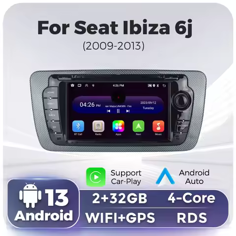 Android Auto Multimedia Player For Seat Ibiza 6j 2009 2010 - 2013 Car Radio Auto RDS+WIFI GPS Navi 2