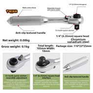 Mini Ratchet Screwdriver Set 14 Inch Ratchet with 72 Teeth and Reversible Switch