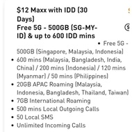 M1 Maxx (Geenet & Changi Mobile Merged) $12 5G Plan | 500GB Data (SG/MY/ID) | 27GB Roam | 600 IDD Mi