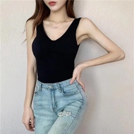 Tanktop WanitaTanktop Bra Tanktop Panjang Ada Busa - Hitam Diskon