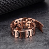 Vinterly Magnetic Copper Bracelet Men Viking Arthritis Hand Chain Vintage Wristband Homme