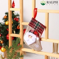 RALPH Christmas Gift Sock, Hanging Santa Christmas Stocking, Candy Bag Red Xmas Tree Ornaments Reindeer Gift Bag Christmas Decor
