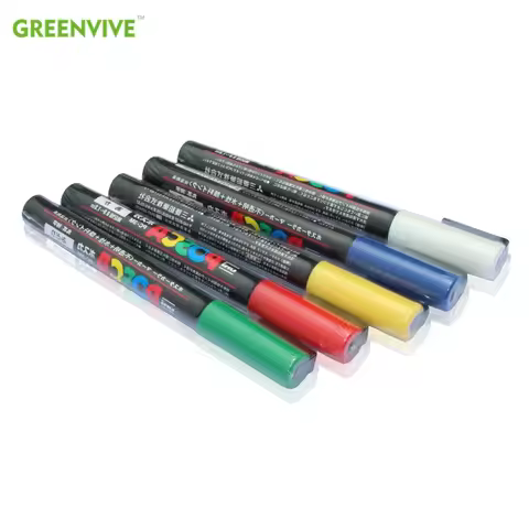 5PCS/Lot Posca Markers 5M Queen Marker Pen Non-toxic Bee Queen Rearing Marking Pen Beekeeping Tools
