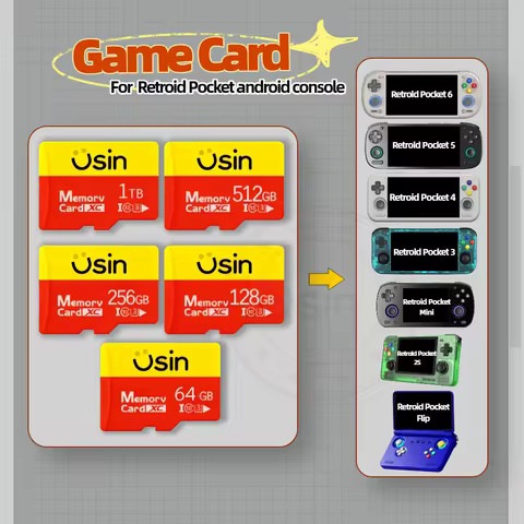 Game SD Card For Retroid Pocket 6 5 Mini Flip 4 3 2S RP6 RP5 RP4 RP3 RP2S RPRPLIP RPMINI Retro games