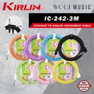 Kirlin IC-242-3M 24AWG Straight to Angled Instrument Cable - 3M / 10ft [For Guitar / Bass / Keyboard
