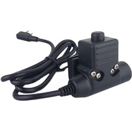 U94 Tactical PTT Adapter for Headset, 2-Pin Connector Compatible with Baofeng UV-5R BF-888S Kenwood 
