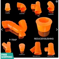 PVC ORANGE ELBOW 45 #2 #3 #4 For PVC Pipes