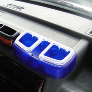 IDFR ODE Car Boutique Car Aqua Blue Adhesive Multi-Function Adjustable Cup Holder Storage Rack Cup H