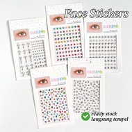 Bibimcat - Colorful 3D Silver Embossed Pearl Jewel Face Sticker - Face Sticker Makeup Nail Art Perfo