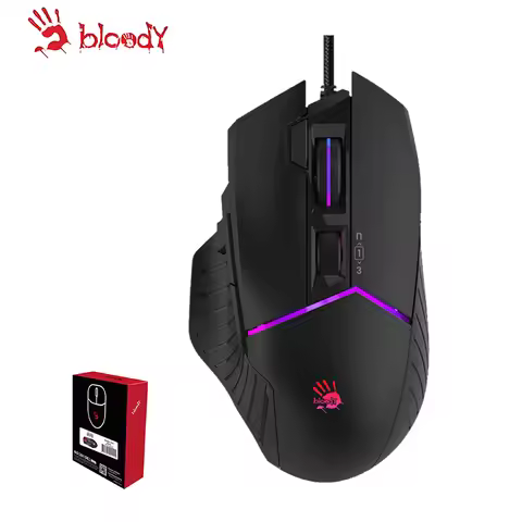 A4tech BLoody W95MAX Game Mouse,10 Macro Buttons,12000 CPI,Frame Speed: 8000 fps, Report Rate 2000 H