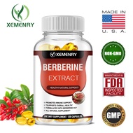Berberine Extract Capsules - Contains Berberine HCl - Promotes Collagen Synthesis - Suitable for Men