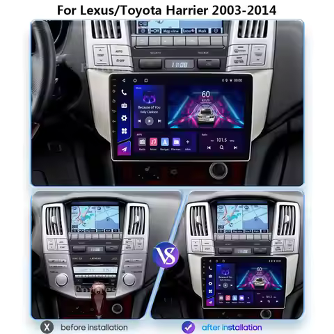 Android 16 Carplay Auto For Lexus RX300 RX330 RX350 RX400H II 2 For Toyota Harrier XU30 II 2 2003 - 