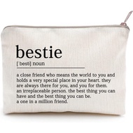 Bestie Makeup Case Best Friend Coetic Bag for Her for Sister Birthday Toiletry Bag Gift Motivation Q