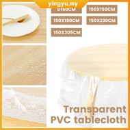 Clear Tablecloth Protector Waterproof Clear Plastic Tablecloth Oil Proof Plastic Table Cover Table P