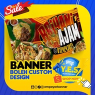 BANNER 3x5ft | 3x6ft | 10x3ft | 12x4ft | CUSTOM DESIGN (PELBAGAI SAIZ)