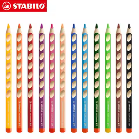 Stabilo 332/12/6 Colored Pencil Wooden Hole Pencil Bright Color 3.15MM Lead Correction Children Post