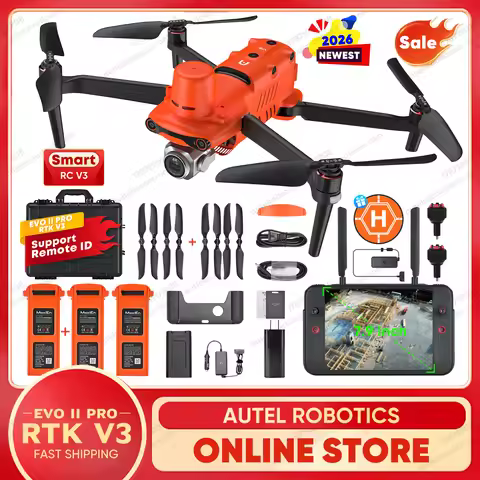 Autel Robotics Drone EVO II Pro RTK V3 Rugged Bundle 20MP Photo& 6K/30fps Video Professional Surveyi
