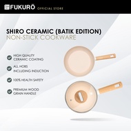 Fukuro Shiro Ceramic Non-Stick Cookware Set - Fry Pan (26cm) + Saucepan (18cm) (Limited Edition)