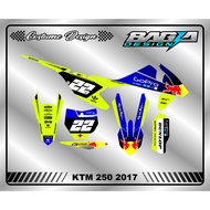 KTM 250 2017 DECAL STICKER FREE CUSTOME PREMIUM GLOSS FULL BODYDesign REQUEST NUMBER 5