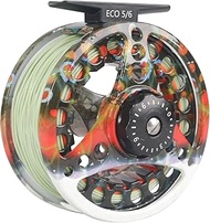 M MAXIMUMCATCH Maxcatch ECO Large Arbor Fly Fishing Reel (3/4wt 5/6wt 7/8wt) and Pre-Loaded Fly Reel